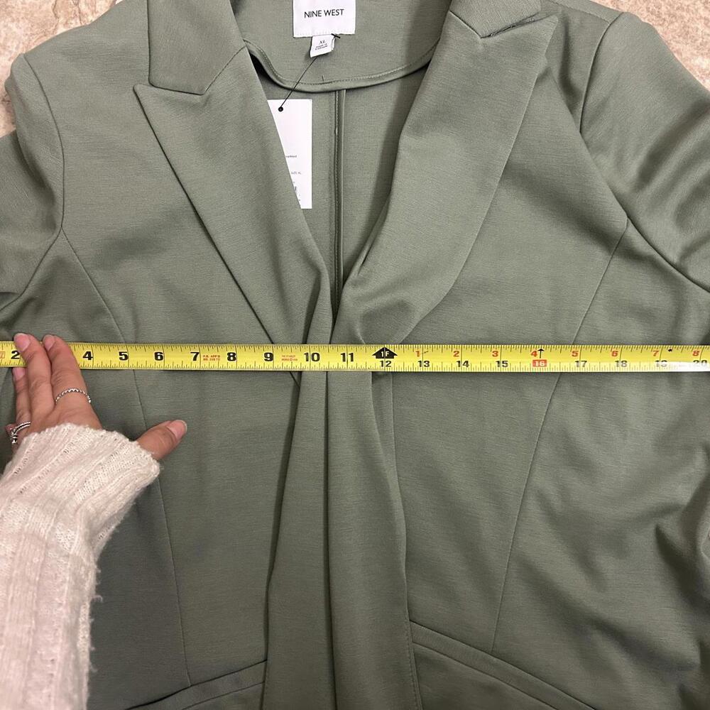 Nine West Green Blazer Women’s XL NWT Modern Chic Layering Jacket Workwear - Picture 6 of 7